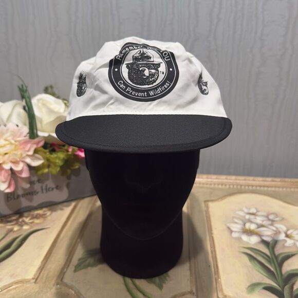 Vintage Smokey the Bear Smokey Signals Lightweight Packable Elastic Back Cap Hat - Picture 7 of 16